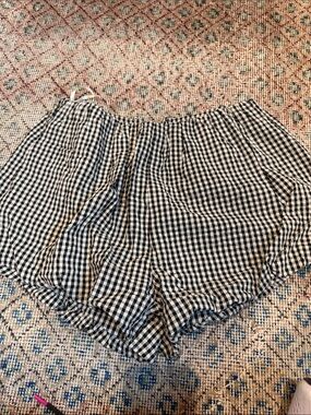 Posse Black & White Gingham Bloomer Shorts